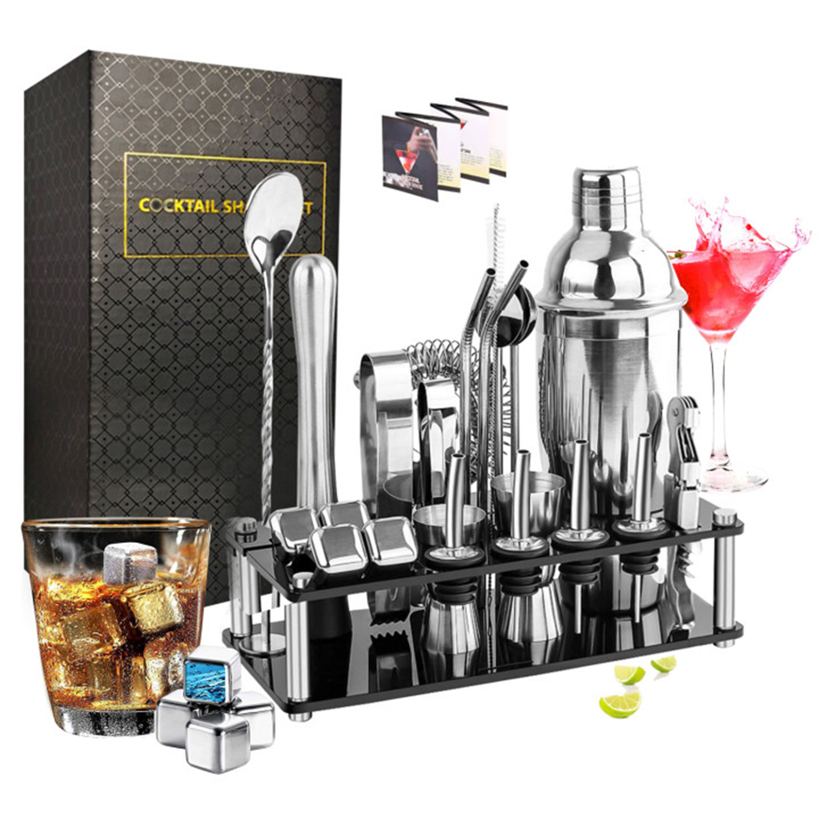 Cocktail Making Set Shaker Sta - Cocktail Recipe Book recensione e prezzo