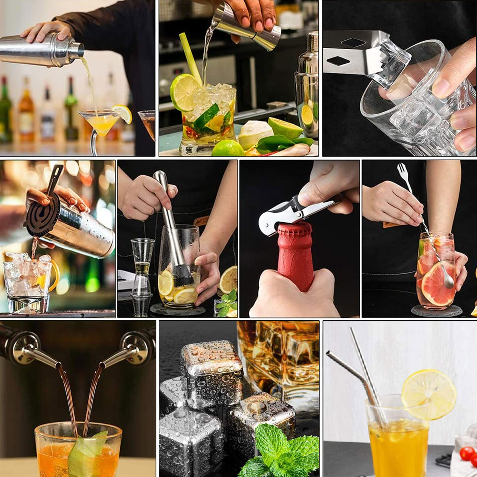 Cocktail Making Set Shaker Sta - Cocktail Recipe Book recensione e prezzo