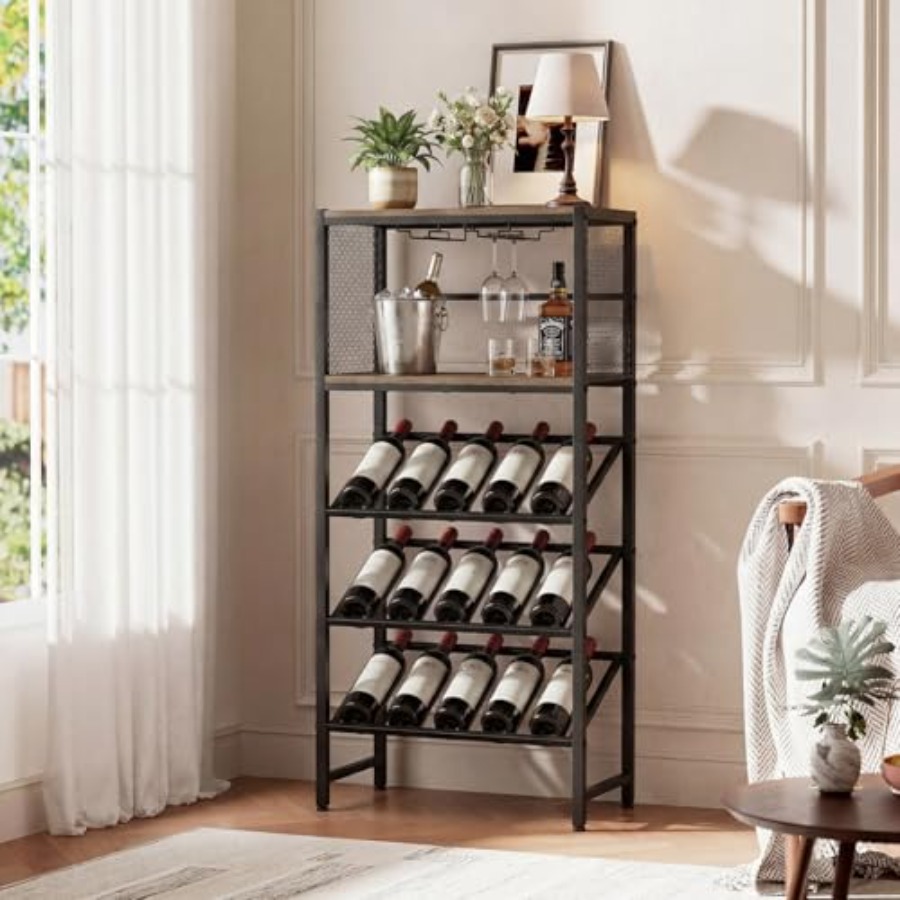 Corner Wine Rack with Glass Ho - Home Bar Shelf recensione e prezzo