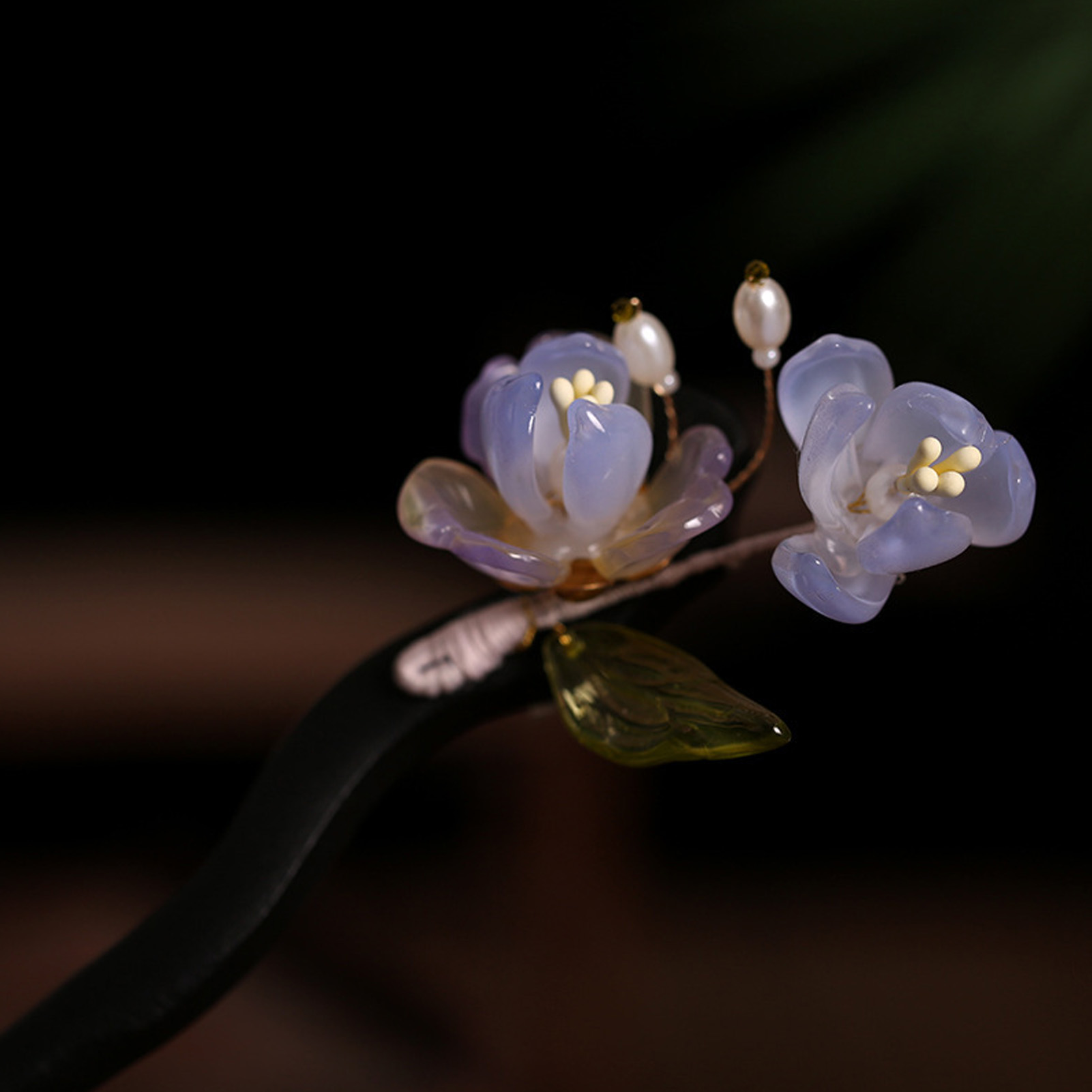 Vintage Wooden Flower Hairpin  - Old Fashioned Glass recensione e prezzo