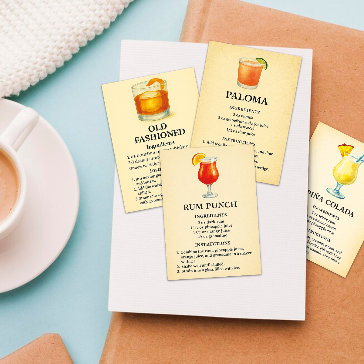 20pcs Cocktail Ingredients Rec - Cocktail Recipe Book recensione e prezzo
