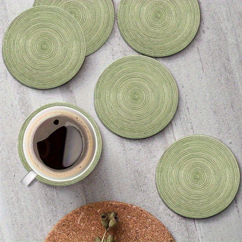 6pcs 4in Round Retro Green Gro - Home Bar Setup recensione e prezzo